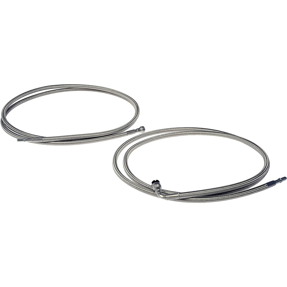 Dorman 819-875 Front Flexible Stainless Steel Braided Fuel Line Compatible with Chevrolet/GMC Models (OE FIX)