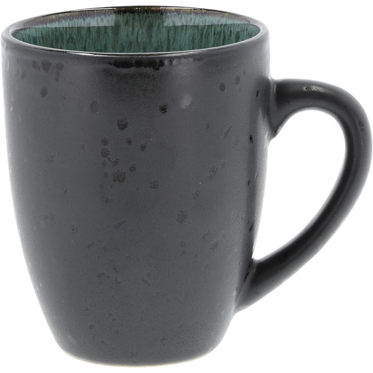 Bitz Mug Tea Cup Coffee Cup 300ml Set of 4 821179 Black/Green