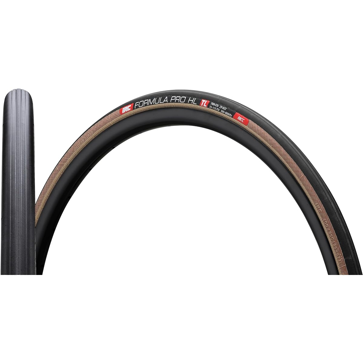 IRC Bicycle Tire FORMULA PRO HOOKLESS TUBELESS RBCC 700×25C Color: Tan Color