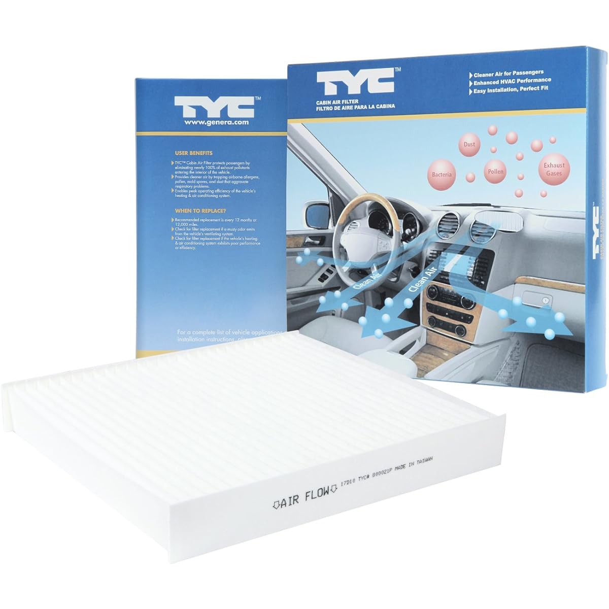 Compatible with TYC Cabin Air Filter 2002-2007 Subaru Impreza