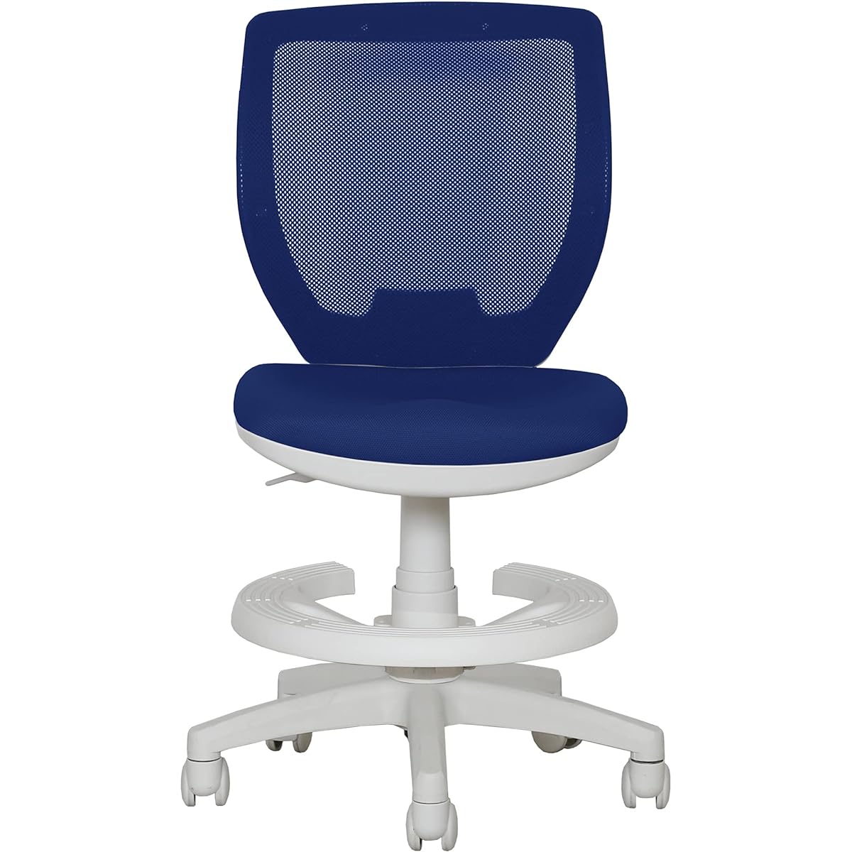 Seki Furniture Desk Chair, Study Chair, Gas Pressure Lifting, Navy, Backrest Mesh Upholstery, Seat Molded Urethane Cushion, Backrest Sliding Function, Simple Hook Included TAP2 363694