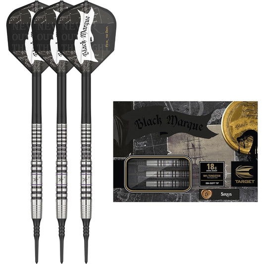 TARGET BLACK MARQUE SIRIUS 2.0 90% 18G 2BA SOFT TIP DARTS (Black Mark Sirius 2.0)