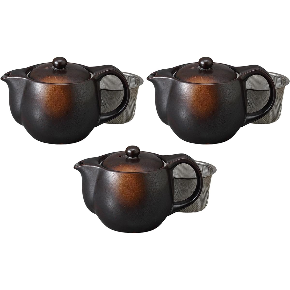 Set of 3 Yakijime Pot [11.1×10.7cm] [Pot]