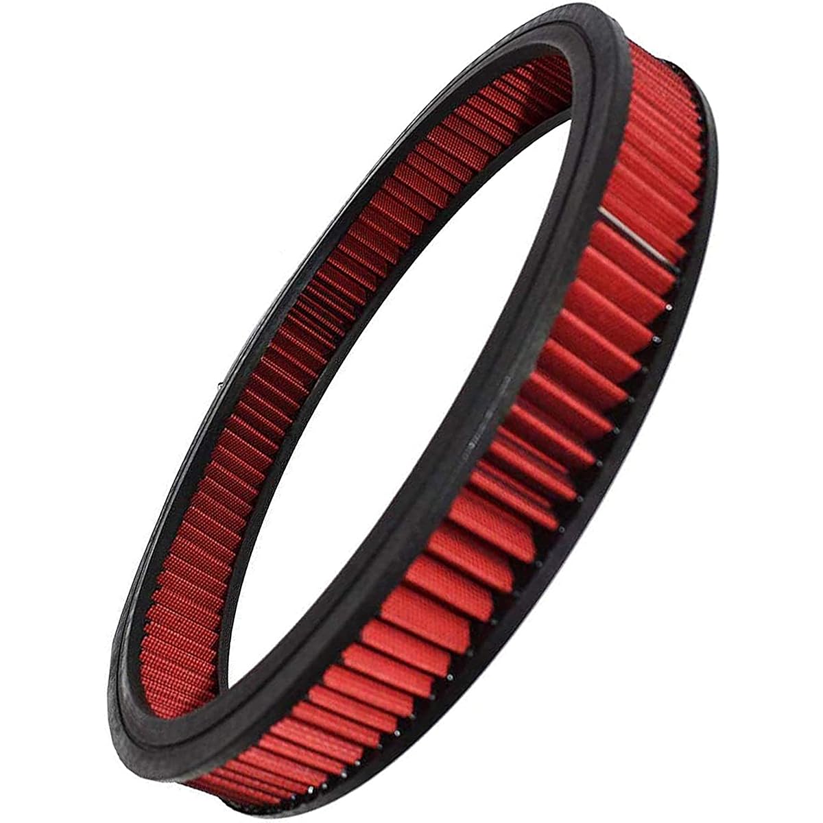 A-TEAM Performance Air Filter Element High Flow replacement Air Cleaner Washing and reusable Round Cotton Fiber Buick S volley Brewery GMC Ford Mopa All-Z Mobil Pontiac Compatible Red 14 inch x 2 inches