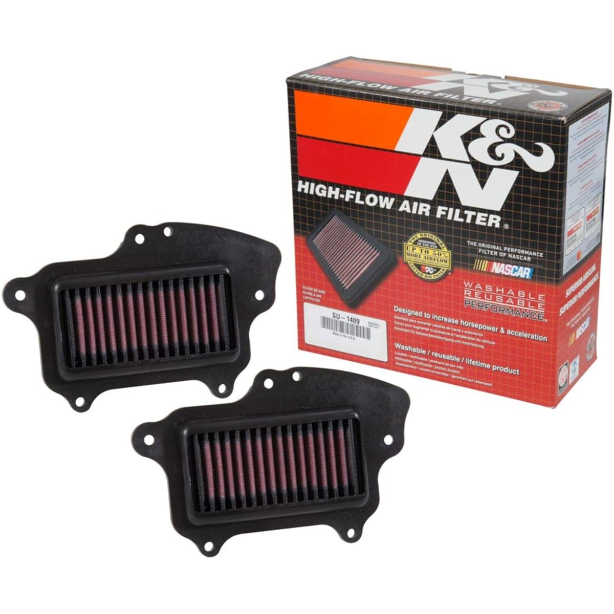 K & N engine air filter: High performance, premium, power sports air filter: 2009-2019 SUZUKI (C90 Boulevard Boss C90T M90 C1500BT Interpretation VL1500BT) SU-1409