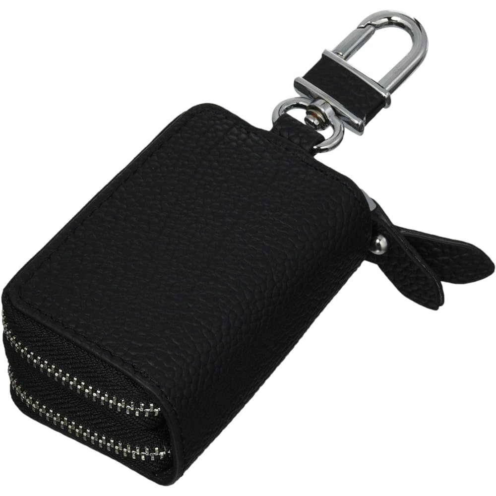 [AWESOME] Smart key case double zipper type with clear window black ASK-CMW002