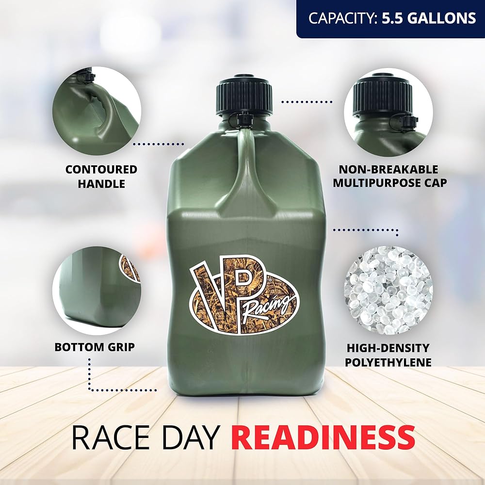 VP RACING FUEL Motor Sports Jug 5.5 With Gallon Camouflage pattern Shape hose