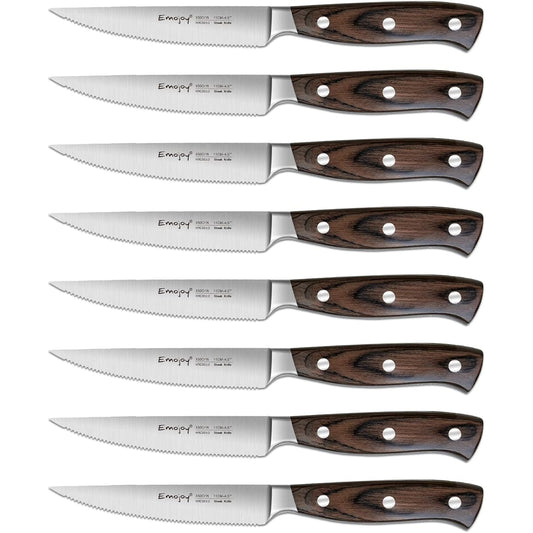 Emojoy Steak Knife Set Steak Knife Emojoy Steak Knife Set 8 Steak Knives Set Serrated Steak Knife with Gift Box
