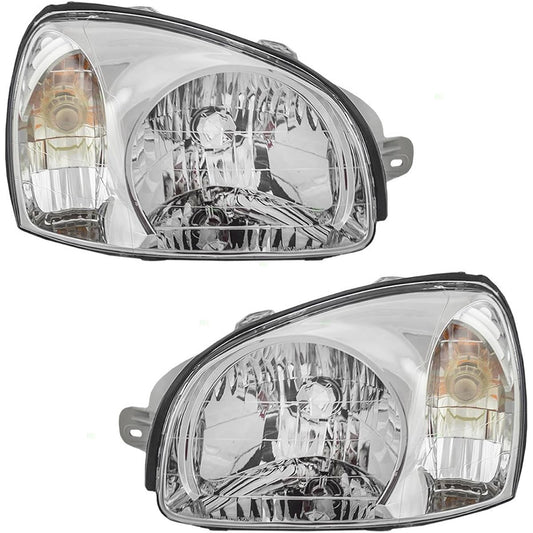 BROCK replacement driver and passenger headlights for passenger seats 2002 2002 2003 Santa FE 92101-26050 92102-26050
