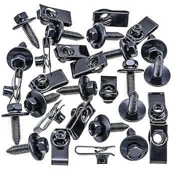REXKA 15 set M8-1.25 Push-out U Nut & Body Bolt Screw Kit GM Ford Chevrolet Vuick GMC Cadillac Hummer All-Zemobil Pont Ack Sutter for Track