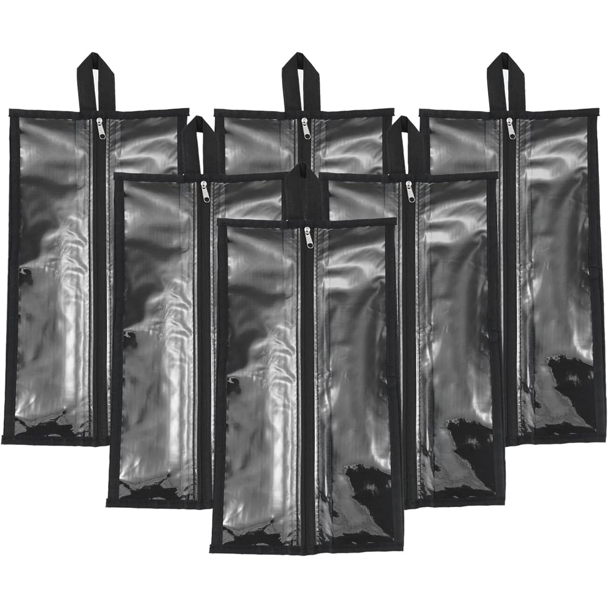 PATIKIL Waterproof Shoe Bag 3 Pieces Travel Storage Bag Portable Shoe Organizer with Zipper for Outdoor Travel Black Pink