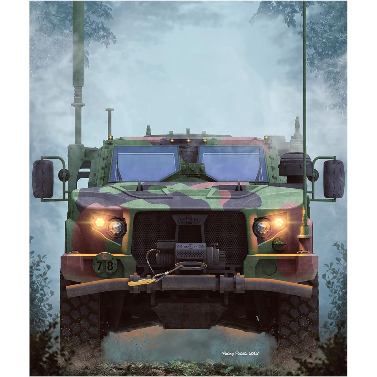 Liefield Model 1/35 US Army JLTV (Joint Light Tactical Vehicle) Plastic Model RFM5090 Molding Color