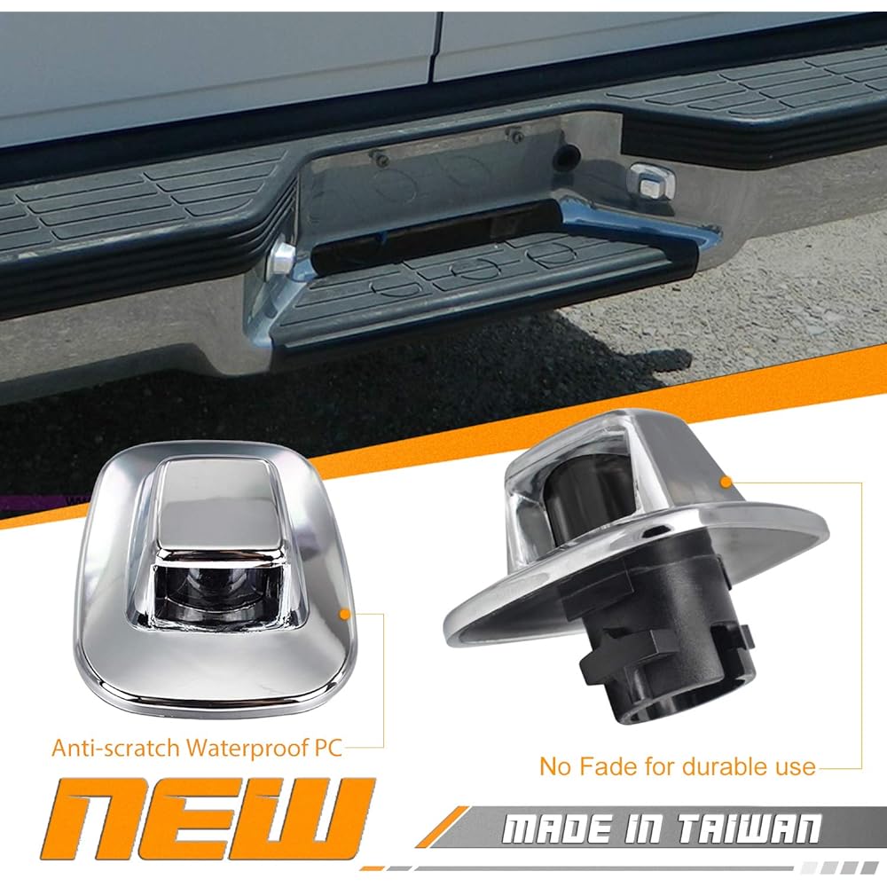 HERCOO license plate Light lens chrome housing 1987-1994 Chevrolet blazer 1988-1999 type Chevrolet GMC C1500 C3500 K1500 K2500 K3500 K3500 Sababata Taho Sonoma Yucon 2 pieces set