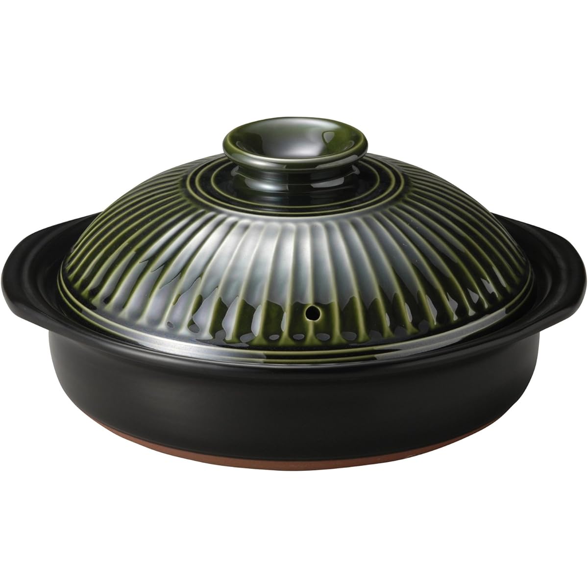Ginpo Pottery Banko Ware Ginpo Kikuka Earthen Pot No. 9 For 3-4 People Oribe Glaze 97091