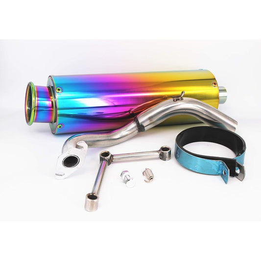 leihuo Muffler Applicable Live Dio Dio ZX/SR AF34/AF35 Stainless Steel Muffler Burnt Dazzle Color [Parallel Import]