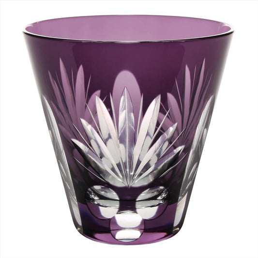 Edo Kiriko Maisen Free Glass (in gift box) Purple 710-217-7