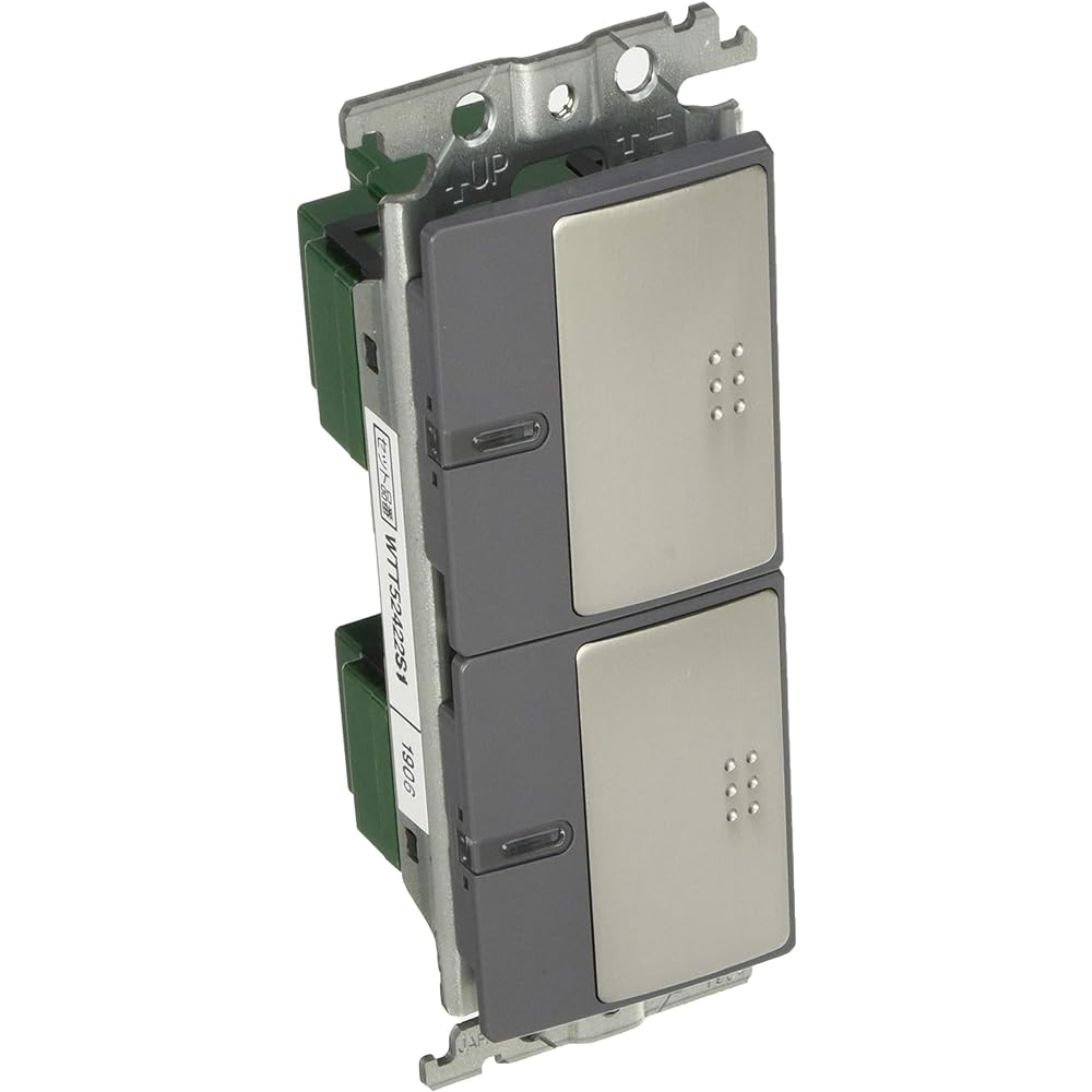 Panasonic Square Embedded Pilot Hotaru Double Switch C Silver Gray WTT52422S1