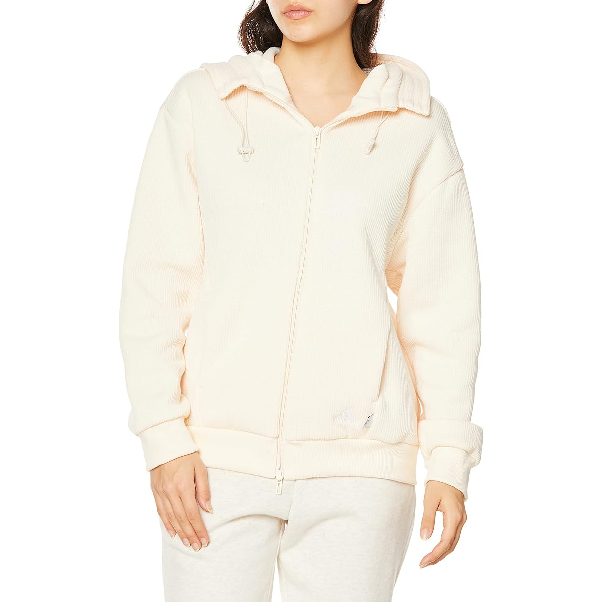 [Adidas] PRSVE Loose Fit Fleece Full Zip Hoodie UG441 Women's Sweatshirt
