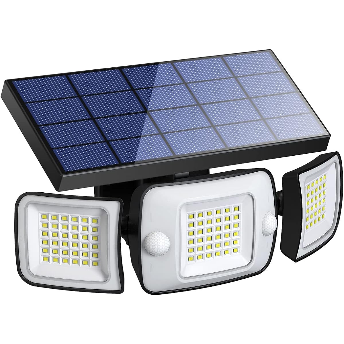 Intelamp Solar Light, Outdoor, Waterproof, Sensor Light, Outdoor, 6,000 mAh Large Capacity Battery, 1,200 Lumens, Motion Sensor Light, Outdoor, Solar, Automatic On/Off, Solar, Outdoor Lighting, High