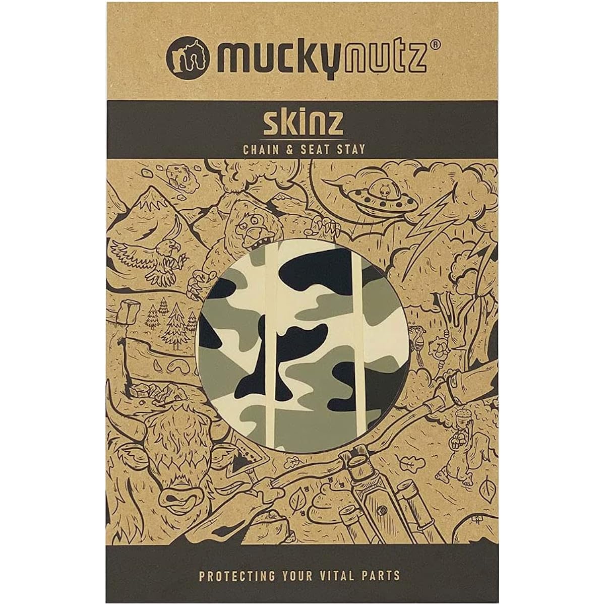 [Genuine Japanese Product] Mucky Nutz Bicycle Protection Seal for Frame/Chainstay/Fork SKINZ PROTECTION SKINZ Series to Guard from Scratches