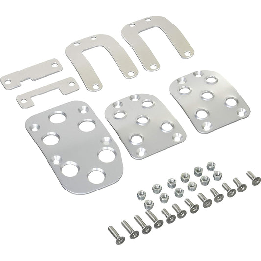 APIO 4026-02A Aluminum Pedal Set, Slim, Jimny MT Car, Clear Anodized (Silver)