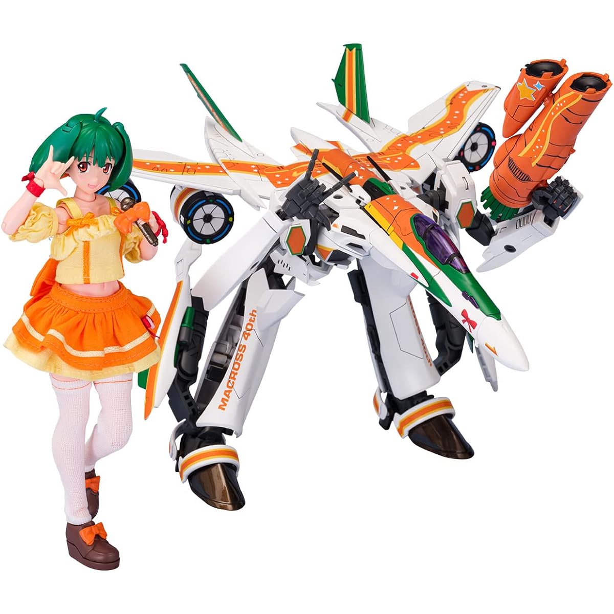Aoshima Bunka Kyozai VFG Macross Frontier VF-25F Messiah Ranka Lee Macross 40th Anniversary Height approx. 150mm Color-coded plastic model MC-10