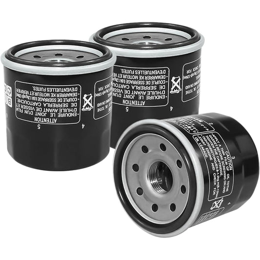 Motorcycle Oil Filter K/awasa-ki KLE500 Vulcan EN 500 ER6F ER6N GPZ500S Ninja 500R 650R EX500R EX650R JT1200 JT1500 (Color: Black 3)
