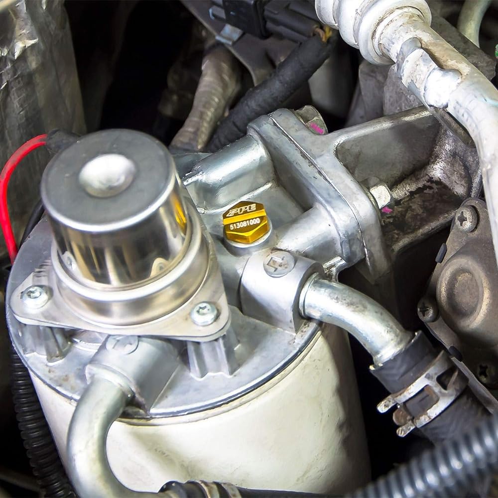PPE Air Bureavor Square Sue Fuel Filter Housing 2001 2002 2003 2005 2005 2007 2007 2010 2010 2015 2015 2015 2015 6 Chevrolet. GMC 6.6L Duramax Diesel Black -5130811000