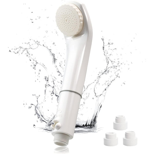 Pure Bull II Shower Head, Micro Nano Bubble, Made in Japan, Light Head, Gentle on Sensitive Skin, Fine Bubble Nano Bubble Shower Head, Genuine Product (Clear White)