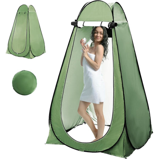 Pejevir Changing Tent, Foldable, Pop-up Tent, Easy to Set Up, 1 Gate, 2 Windows, Simple Shower Room, UV Protection, Windproof, Waterproof, Not Transparent, Outdoor Leisure, For 1-2 People, Ultra Lightweight, Portable, Simple Toilet, Disaster Prevention,