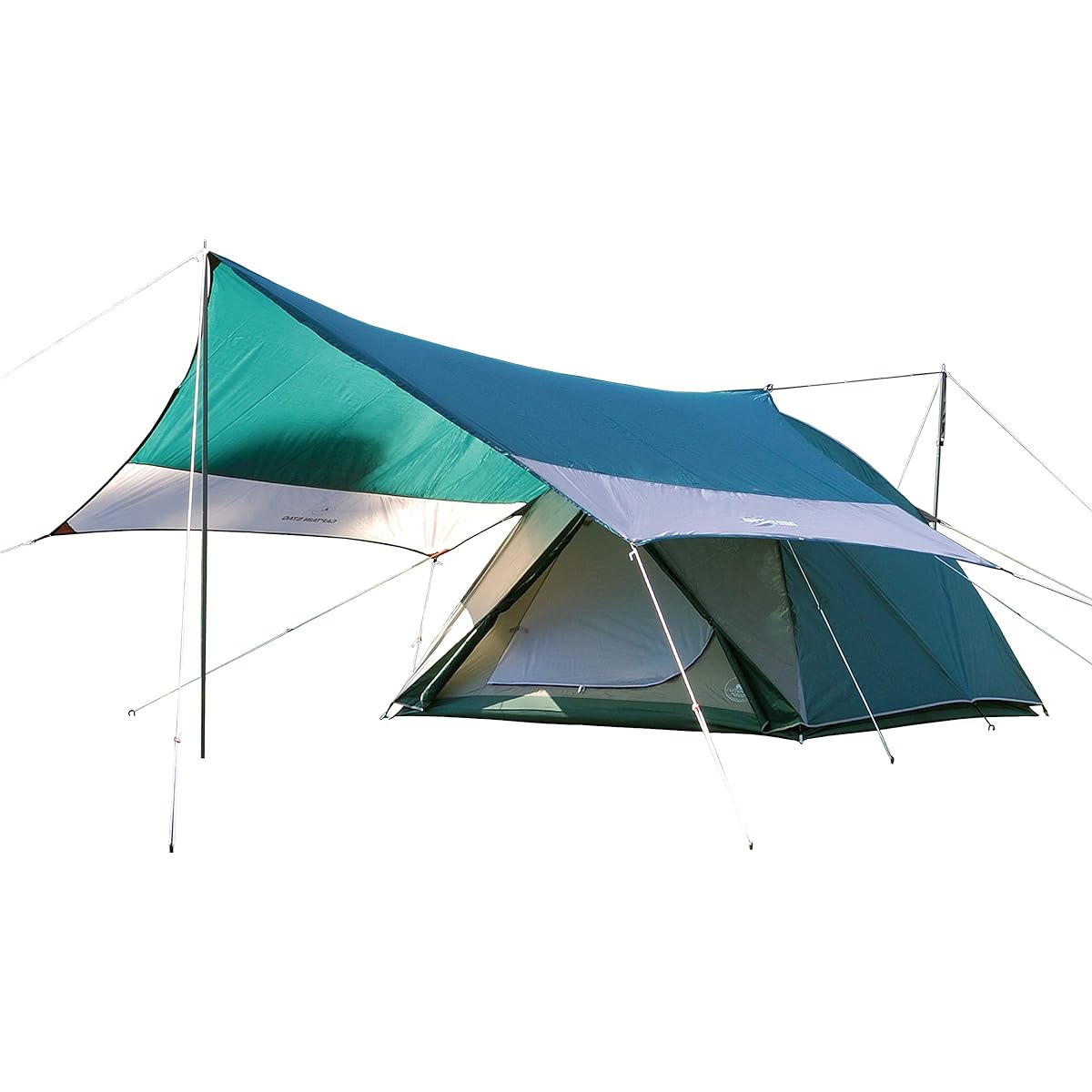CAPTAIN STAG Tent Tarp Extension Belt Set GREEN PACKAGE CS Dome Tent & Tarp Set + For 5~6 People UZ-13230 Green 440 x 440cm