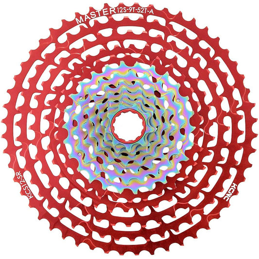 KCNC 12 Speed Cassette 9-52 Teeth For SRAM XD Body, Red, KCS12-001R, SK2097