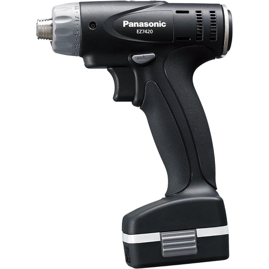 Panasonic Rechargeable Drill Driver 7.2V 1.5Ah Battery Pack x 2/Charger/Case Sold Separately 7.2V Slide Type M5 T Shape SLIMO (Slim and Light Mobile Tool) EZ7420LA2J-B Black