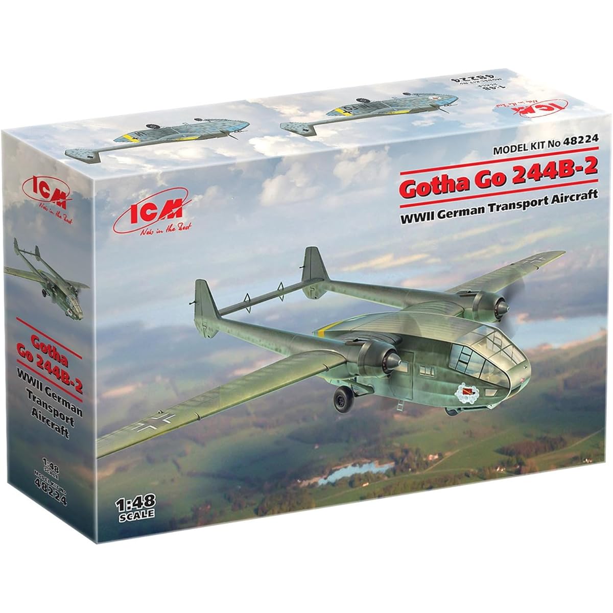 ICM 1/48 German Gotha Go 244B-2 Transport Glider Plastic Model 48224