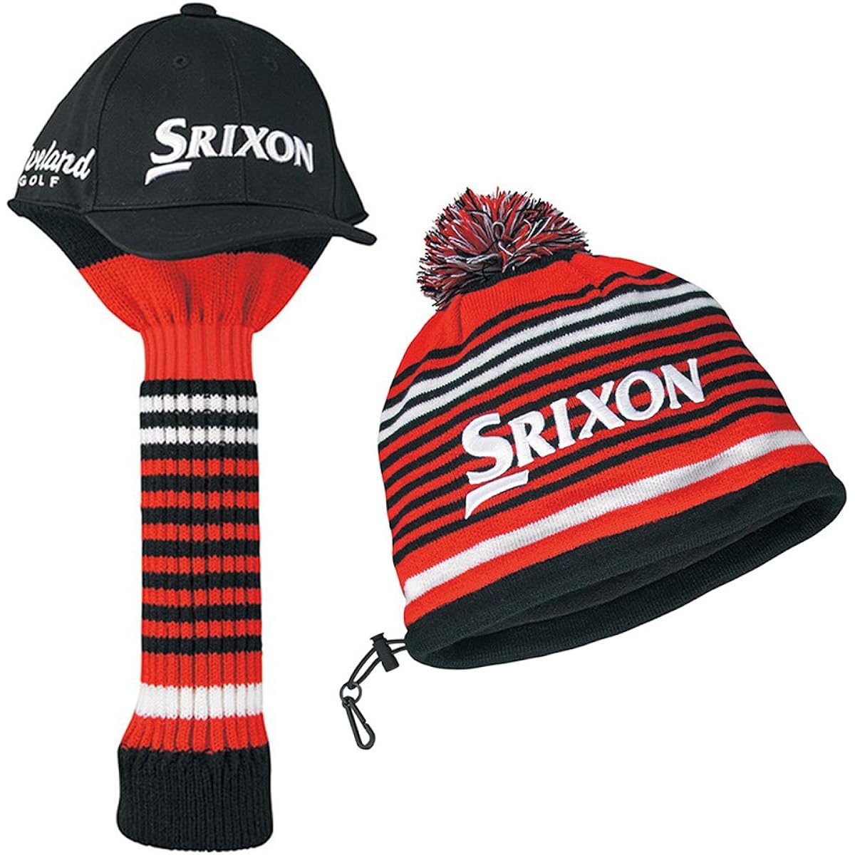 DUNLOP Head Cover SRIXON Head Cover & Iron Cover Set GGF-70160 Black
