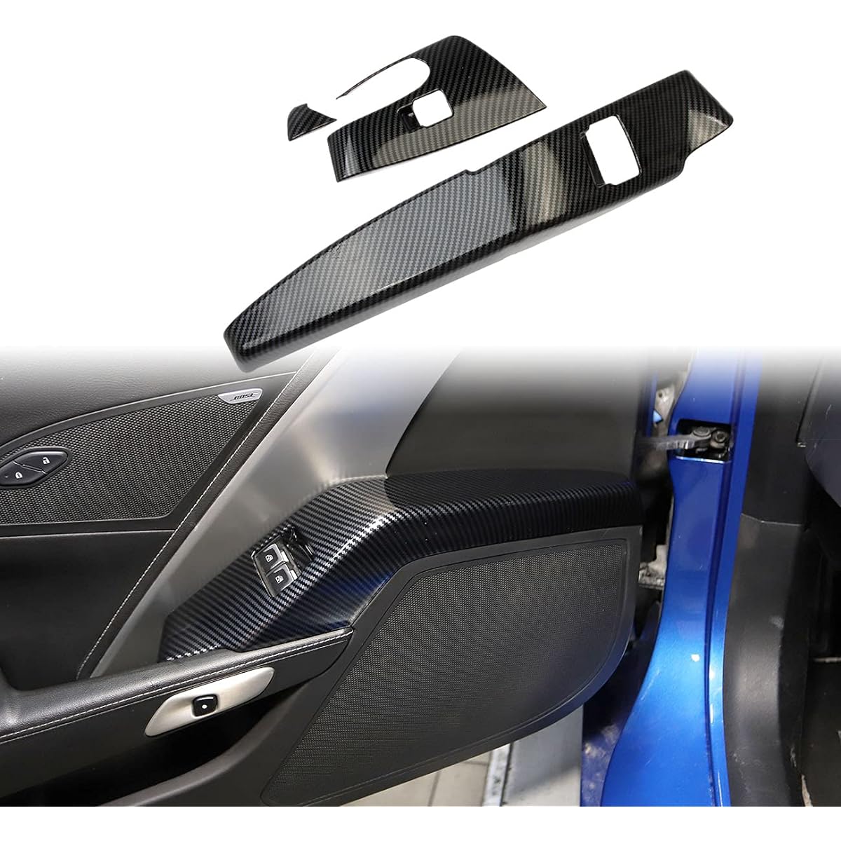 Carbon Fiber Window Lift Trim Switch Switch Panel Decoration Chevrolet Corvette C7 2014-2019 Accessories