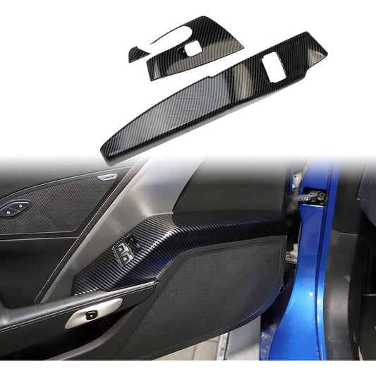 Carbon Fiber Window Lift Trim Switch Switch Panel Decoration Chevrolet Corvette C7 2014-2019 Accessories