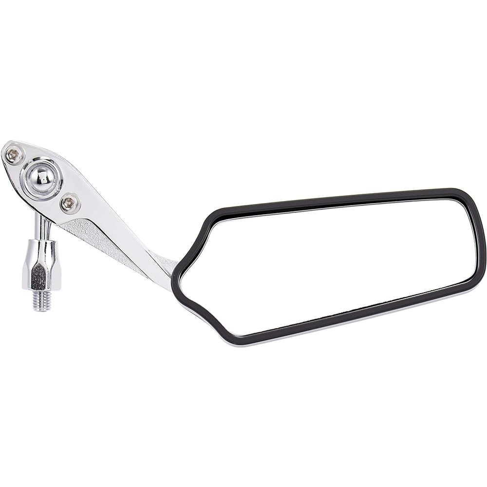 Tanax Bike Mirror Napoleon Gusset Mirror Black x Chrome Plated Right Side 10mm Positive Thread AM2-103-10R