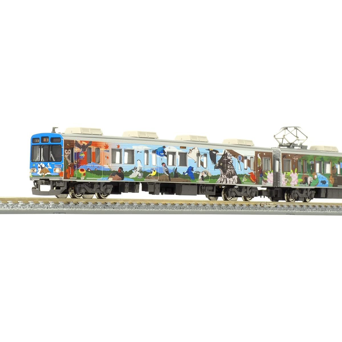 Green Max N Gauge Chichibu Railway 7500 Series Chichibu Geopark Train 3-Car Set with Power 50697 Railway Model Train