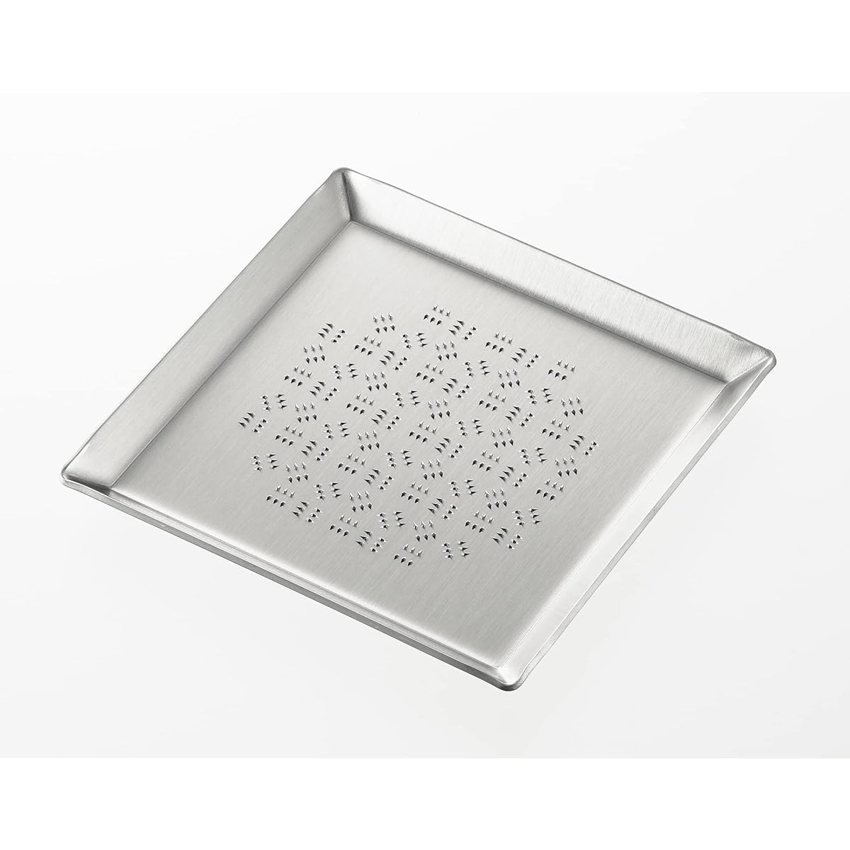 Tsuboe's finest grater, square plate -kakuzara-, for ginger, made in Japan, Tsubamesanjo
