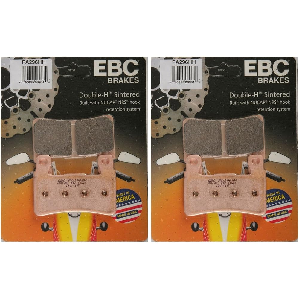 EBC Double H Sit Metal Brake Pad FA296HH (2 packs -sufficient 2 rotor)