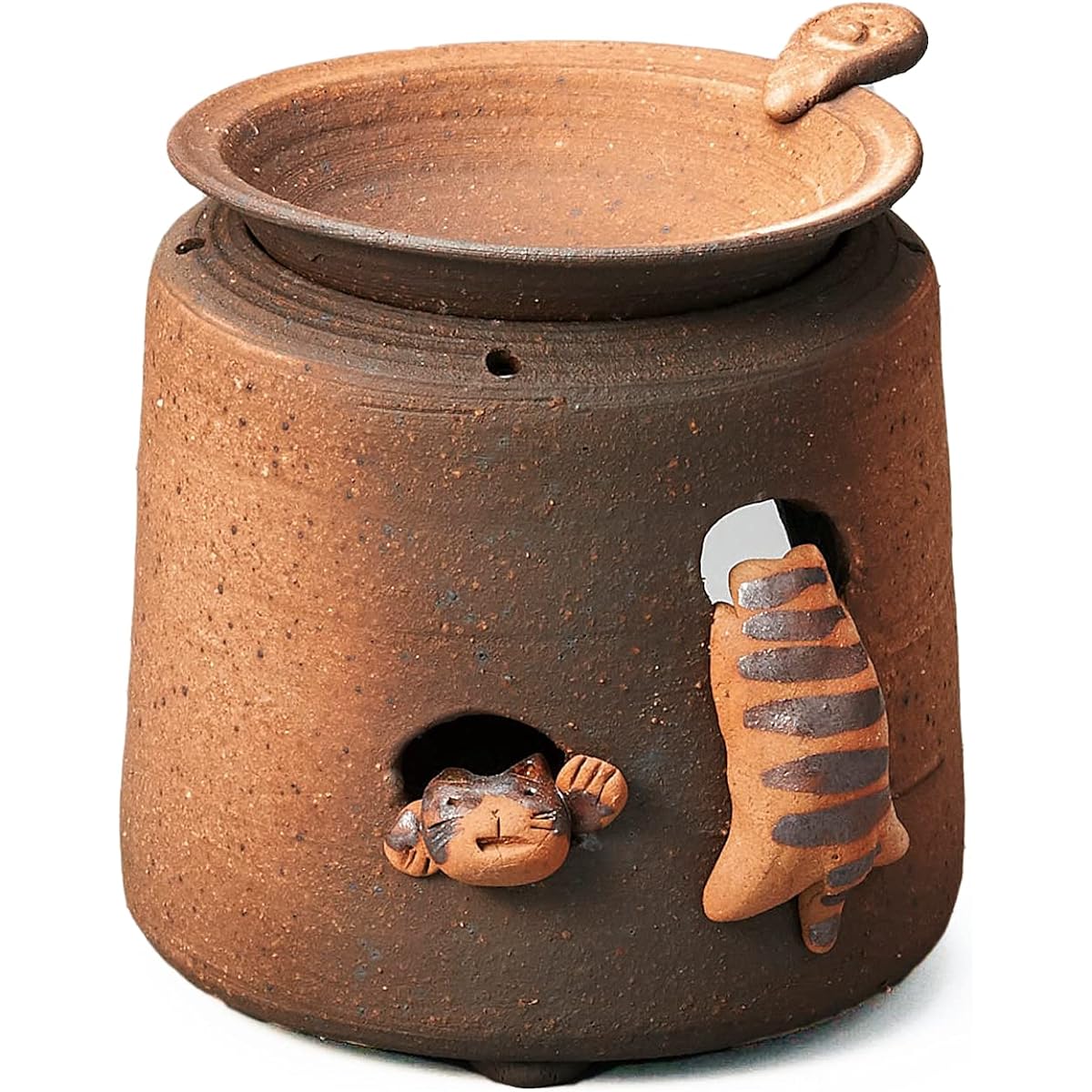 Yamaki Ikai Yamada White Makeup Cat Tea Incense Burner F1619