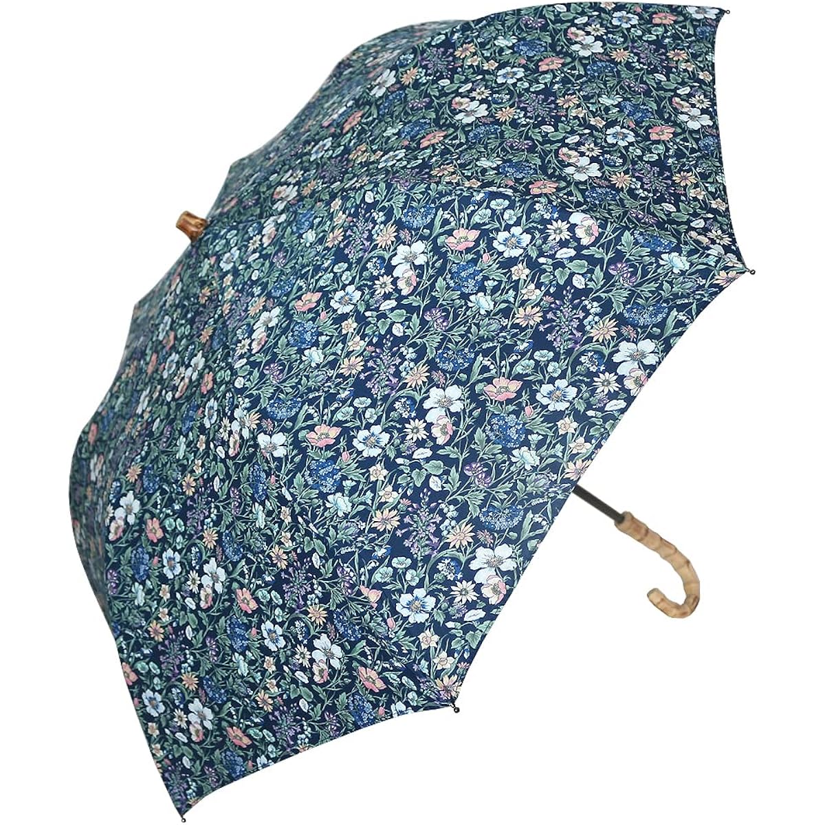 DDintex FLORET LONDON Parasol 03 Rachel Medu Navy 90φ×67cm [Liberty print used]