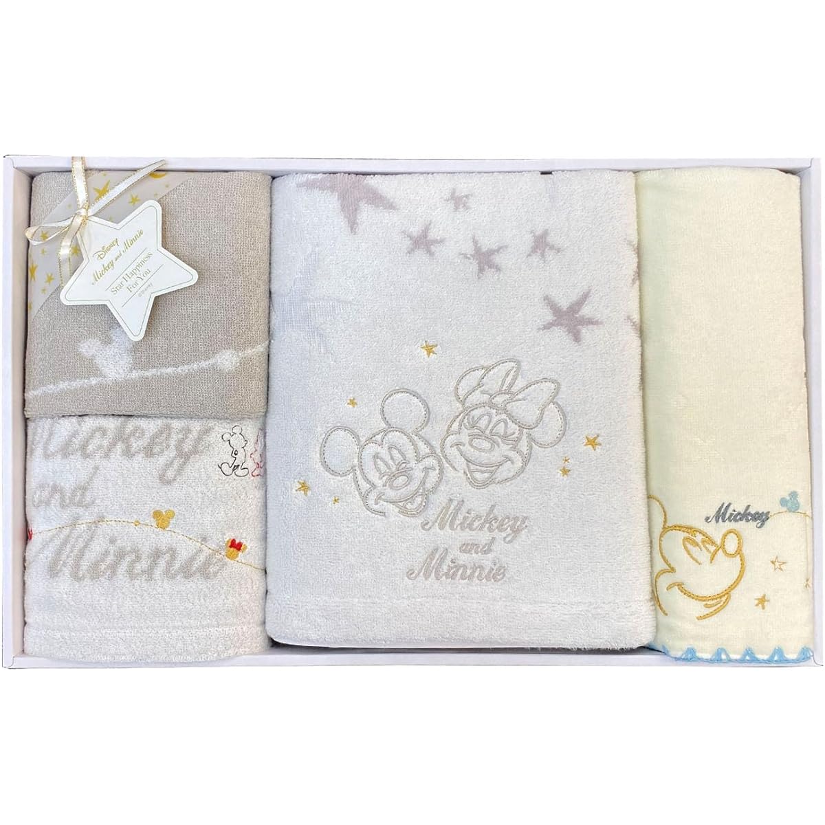 Marushin Towel Gift Greetings Moving Disney 1 Hand Towel/2 Face Towels/1 Bath Towel Star Happiness DS-8550 2275027700