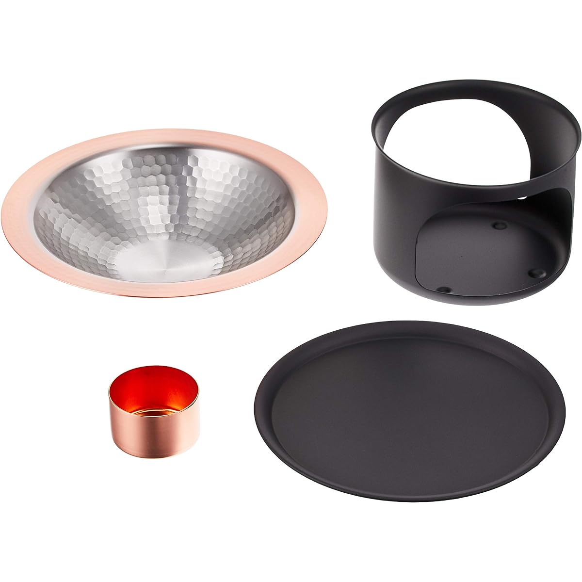 Shinko Metal Udon Suki Pot, Copper 20cm, Magokoro, Single-Use Pot, Stand Included S-5001