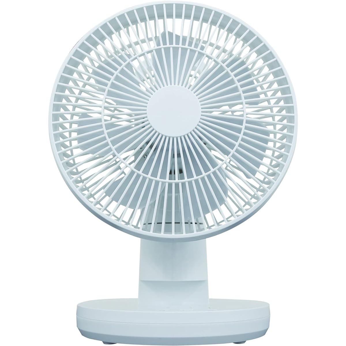 Topland SF-DKL150WT Tabletop Fan, 3D Oscillating DC Motor, Small Circulator, 4 Levels of Air Flow Adjustment, Comes with Off Timer, White