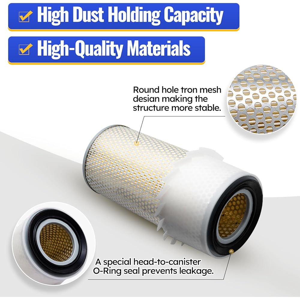 6598362 6598362 6598362 outer inner air filter air cleaner BOBCAT LOADERS 641, 643, 643, 743, 743, 751, 753, 773, 773, 7753, 843, 1213, S150, S16, S16, S17 5, S17 5, S17 5, S185 at Excavators 325, 328, 331