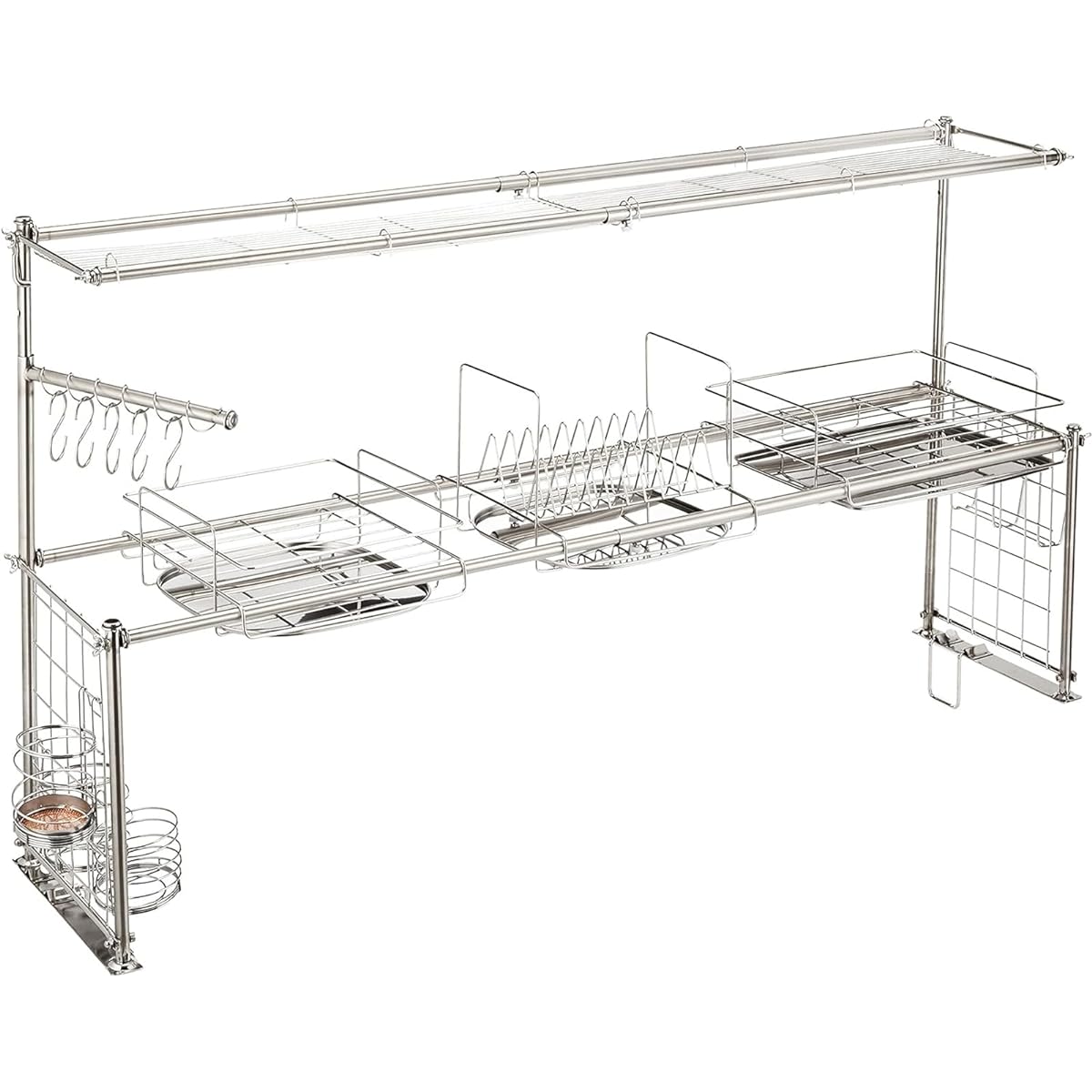 Sugiyama Metal Kitchen sink storage rack 3-tier switchable KS-2716