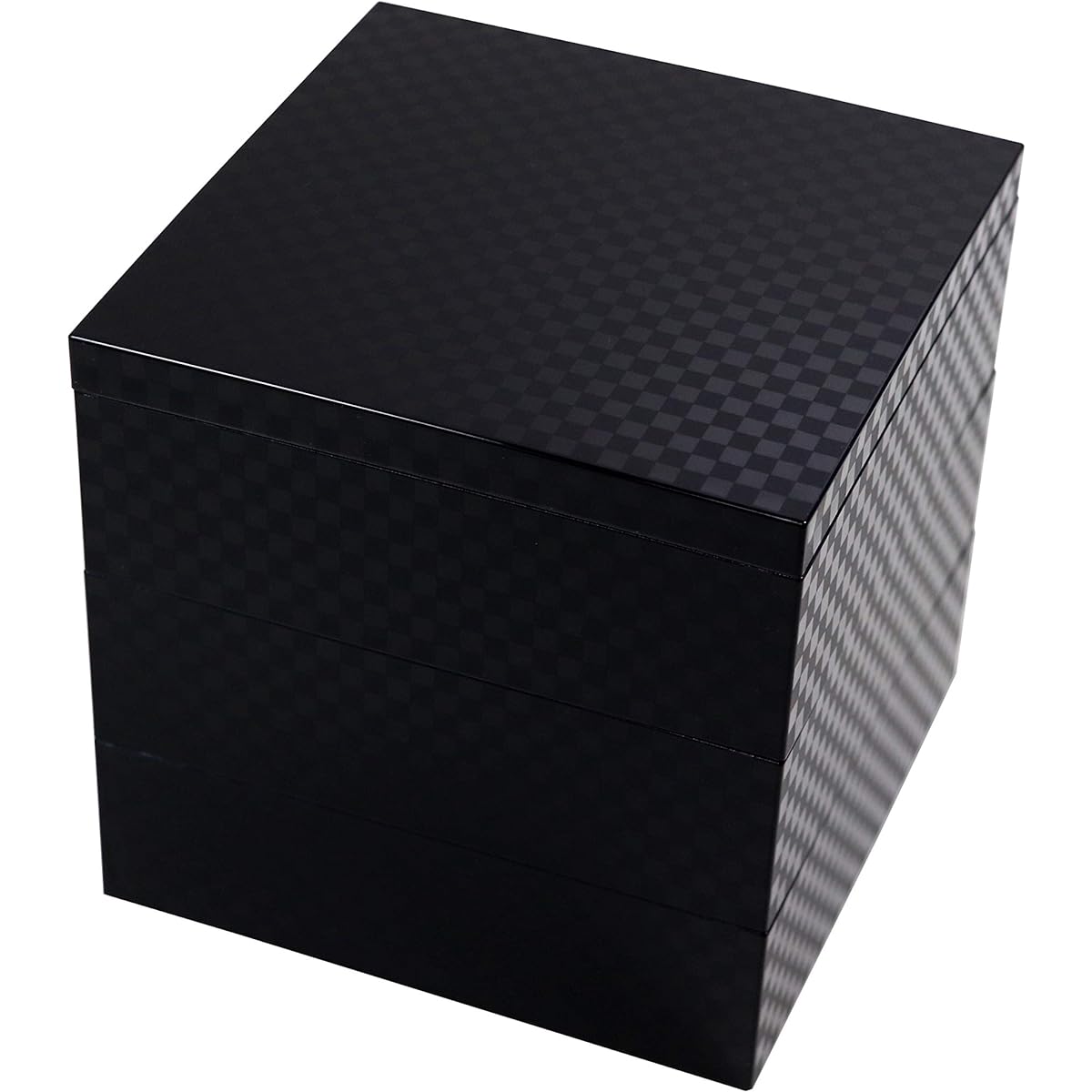 Osaka Choseido Chess Chess Box 3 Tiers 15cm Black Yamanaka-nuri Original Insulated Bag with Bonus Sports Day New Year's Gift