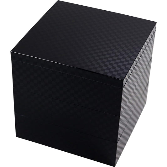 Osaka Choseido Chess Chess Box 3 Tiers 15cm Black Yamanaka-nuri Original Insulated Bag with Bonus Sports Day New Year's Gift